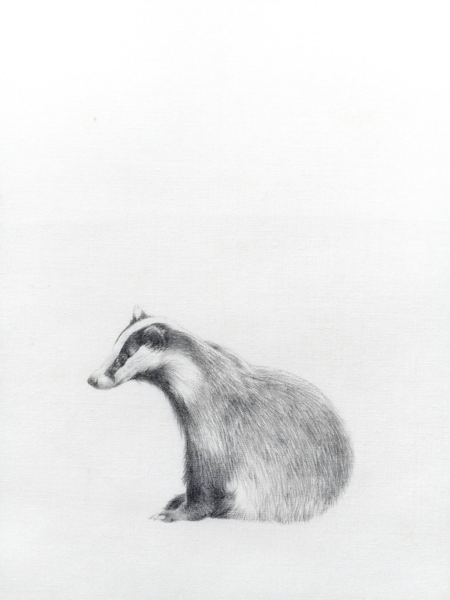 "Drawings on Cotton - Badger" Printed Card